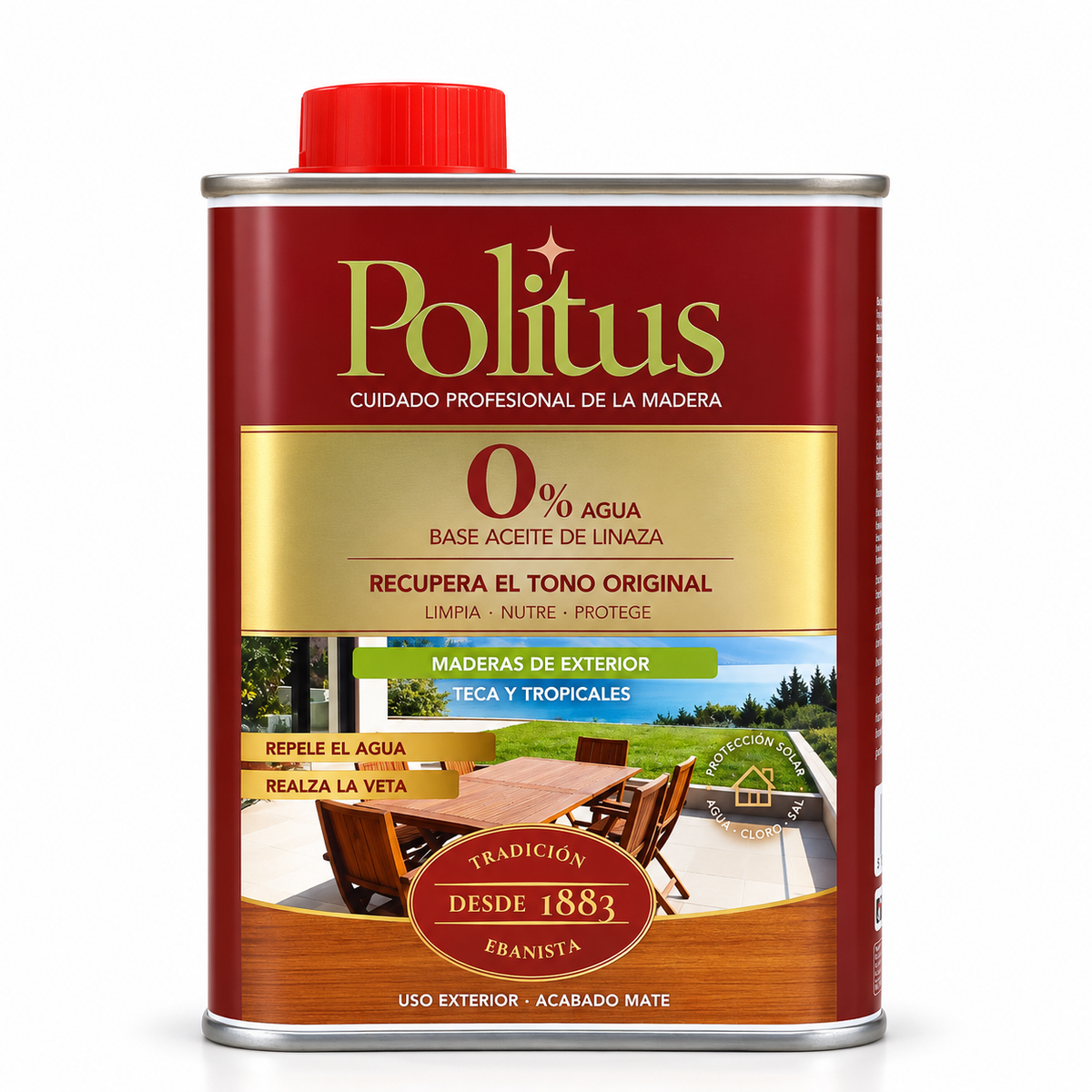 Politus Teca y Maderas Exteriores lata 750 ml