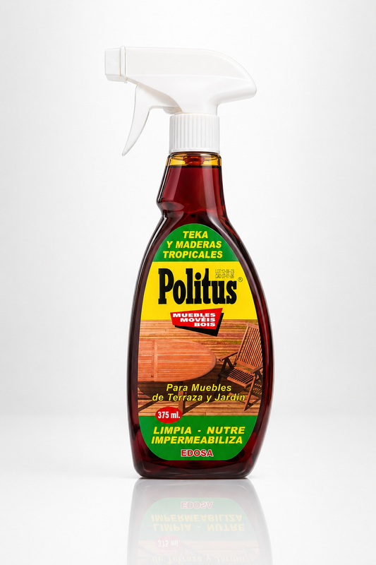 Politus Teca y Maderas Exteriores 375 ml | Limpia, Nutre y Protege